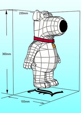 Paperkhan bryan character hero 3d фігура арт. 360.10.104 браян персонаж герой конструктор з картону паперкрафт disney дисней