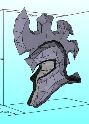 Шлем пантеона pantheon helmet league of legends конструктор из картона papercraft паперкрафт игровой персонаж