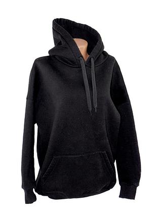 Б/у толстовка oversize с принтом на спине черный amor