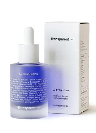 Антивікова сироватка з пептидами міді transparent-lab cu-gf solution 30 мл