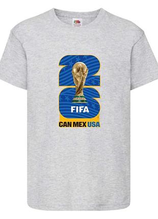 Футболка футбол fifa world cup 2026 006 серая, 104-116-128-140-152-164 размер