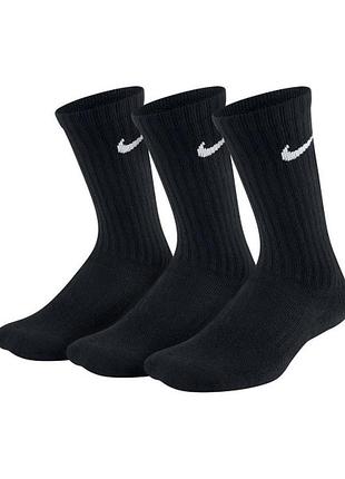Носки nike y nk everyday cush crew 3pr черный дит 38-42