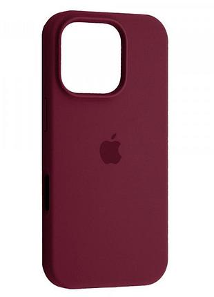 Чехол силиконовый противоударный для iphone 16 pro marsala magsafe