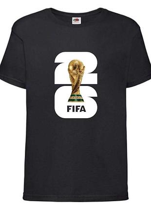 Футболка футбол fifa world cup 2026 002 черная, 104-116-128-140-152-164 размер