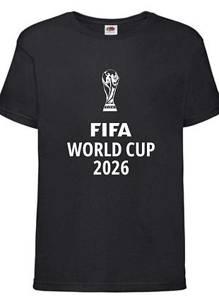 Футболка футбол fifa world cup 2026 001 чорна, 104-116-128-140-152-164 розмір