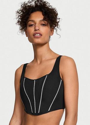 Женский корсет victoria's secret (28785676134) sheer shine corset l черный