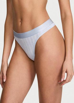 Женские трусики victoria's secret (2875697856) sosofttm modal ultra-fine logo thong xxl голубые