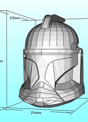 Шолом клона clone helmet star war конструктор з картону паперкрафт papercraft ігровий персонаж пазл 3д фігура
