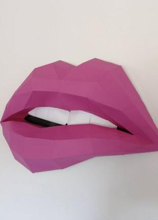 Paperkhan набір для створення 3d фігур людина губи паперкрафт papercraft подарунок іграшка сувенір конструктор для творчості