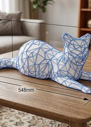 Cat kitten kitty 3d фігура арт. 200.9.52 кішка кіт кошеня котик котики конструктор з картону papercraft паперкрафт модель