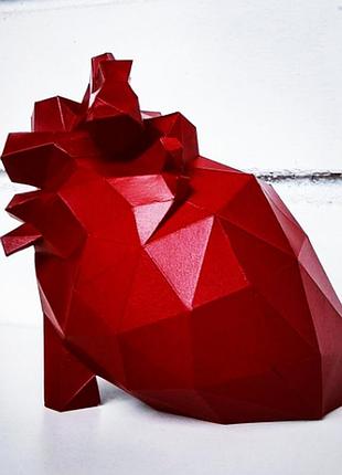 Paperkhan набор для создания 3d фигур сердце валентинка открытка паперкрафт papercraft день влюбленных подарок