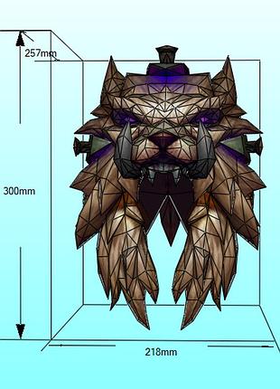 Шлем шамана shaman helmet world of warcraft конструктор из картона papercraft паперкрафт игровой персонаж