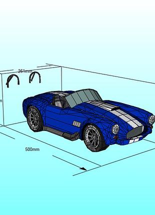 Paperkhan конструктор из картона 3d ford cobra модель паперкрафт papercraft автомобиль машина машинка техника транспорт