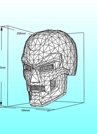 Шлем helmet персонаж герой doom маска mask конструктор з картону паперкрафт papercraft пазл набір для творчості 3д фігура