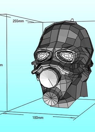Шолом солдата альянса combine soldier helmet конструктор з картону паперкрафт papercraft ігровий персонаж пазл 3д фігура