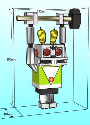 Paperkhan lego robozayats character hero 3d фігура арт. 500.17.184 лего робозаєць персонаж герой конструктор з картону паперкрафт