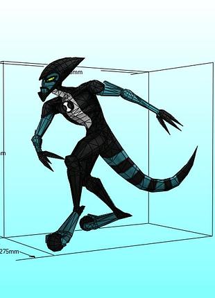 Paperkhan конструктор из картона xlr8 3d фигура character hero персонаж герой паперкрафт набор пазл оригами papercraft