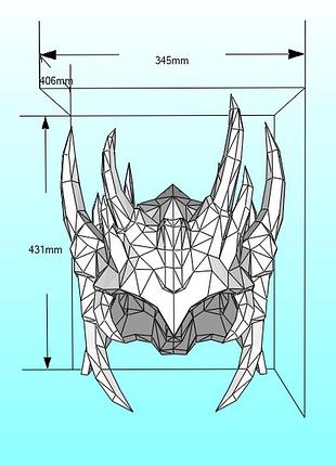 Шлем зубчатая корона jagged crown helmet конструктор из картона papercraft паперкрафт игровой персонаж