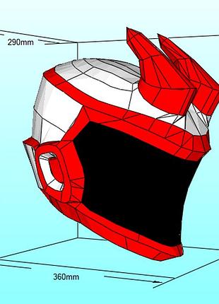 Маска шолом helm mask конструктор з картону паперкрафт papercraft ігровий персонаж пазл 3д фігура