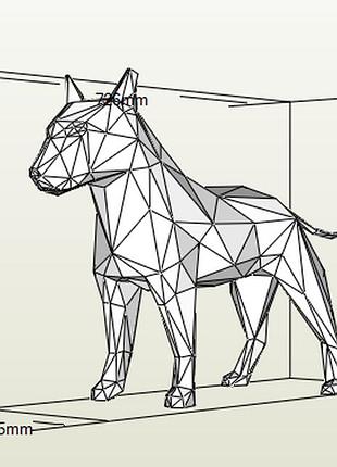 Paperkhan конструктор из картона 3d фигура собака пёс паперкрафт papercraft подарочный набор сувернир игрушка