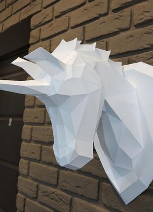 Paperkhan конструктор из картона 3d фигура конь единорог паперкрафт papercraft подарочный набор суверн игрушка