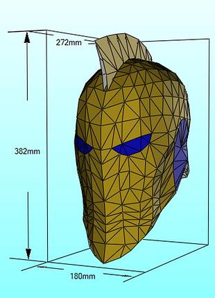 Шлем доктора фэйта dr fate helmet конструктор из картона papercraft паперкрафт игровой персонаж