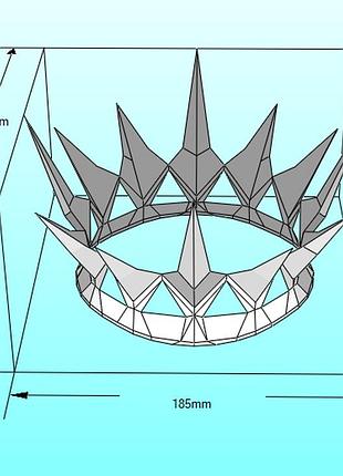 Шлем helmet корона crown маска mask конструктор з картону паперкрафт papercraft ігровий персонаж пазл 3д фігура