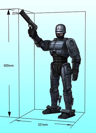 Robocop character hero 3d фігура арт. 600.33.381 робокоп персонаж герой конструктор з картону паперкрафт disney дисней