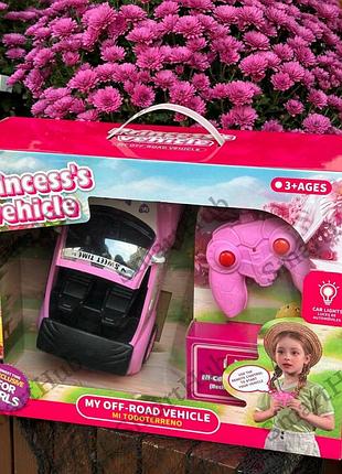 Кабріолет рожева на радіокеруванні "princess car", машинка на пульті управління. машинка для дівчинки