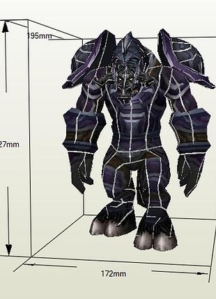 Paperkhan конструктор из картона tauren warcraft papercraft 3d фигура развивающий подарок статуя сувенир
