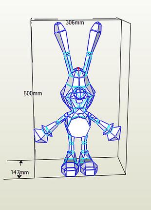 Paperkhan конструктор из картона заяц кролик зайченок оригами papercraft 3d фигура развивающий набор антистрес