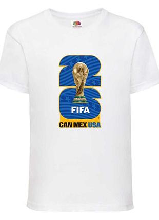 Футболка футбол fifa world cup 2026 006, біла, 104-116-128-140-152-164 розмір