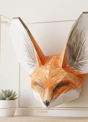 Paperkhan конструктор з картону 3d фігура лис лисиця лисичка паперкрафт papercraft подарунковий набір для творчості іграшка сувені