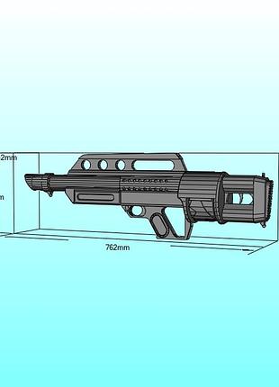 Paperkhan конструктор з картону jackhammer 3d фігура паперкрафт papercraft пістолет гвинтівка гранатомет рушниця дробовик автомат