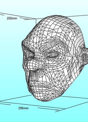 Маска джокера на ограблении joker's clown bozo mask конструктор з картону паперкрафт papercraft ігровий персонаж пазл 3д фігура