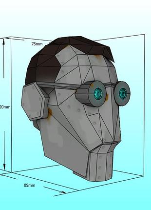 Paperkhan конструктор из картона robot head medic 3d фигура character hero персонаж герой паперкрафт набор пазл оригами papercraft