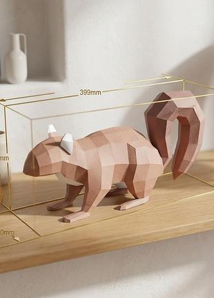 Paperkhan конструктор з картону 3d фігура білка миша криса паперкрафт papercraft подарунковий набір для творчості іграшка сувенір