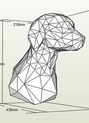 Paperkhan конструктор из картона 3d фигура собака пёс паперкрафт papercraft подарочный набор сувернир игрушка
