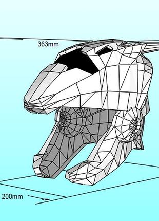 Шолом дракона dragon helmet конструктор з картону паперкрафт papercraft ігровий персонаж пазл 3д фігура