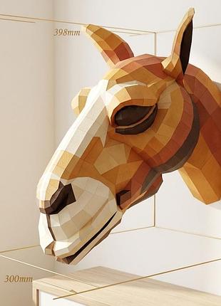 Paperkhan конструктор из картона верблюд голова пазл оригами papercraft 3d фигура развивающий набор антистресс