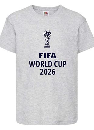 Футболка футбол fifa world cup 2026 001, серая, 104-116-128-140-152-164 размер