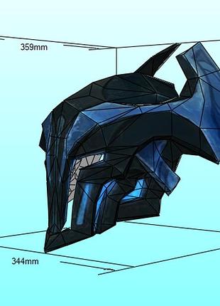 Шолом разора razor helmet dota 2 конструктор з картону паперкрафт papercraft ігровий персонаж пазл 3д фігура