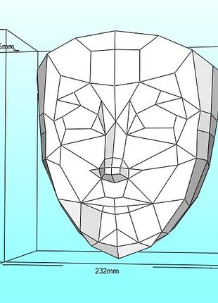 Шлем helmet okio маска mask конструктор з картону паперкрафт papercraft ігровий персонаж пазл 3д фігура