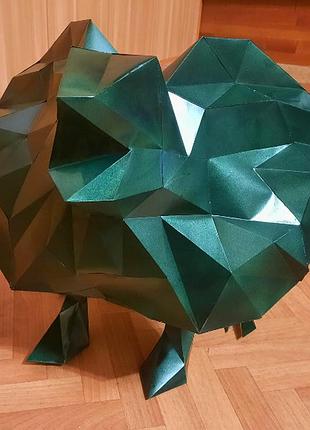Paperkhan конструктор з картону варан ящірка рептилія пазл орігамі papercraft фігура полігональна набір подарок сувенір антис