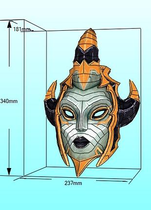 Маска гординя pride mask darksiders 3 конструктор з картону паперкрафт papercraft ігровий персонаж пазл 3д фігура