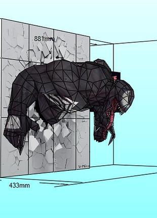 Venom character hero 3d фігура арт. 600.54 веном персонаж герой конструктор з картону паперкрафт марвел марвел