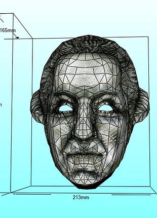 Маска джорджа вашингтона george washington mask конструктор з картону паперкрафт papercraft ігровий персонаж пазл 3д фігура