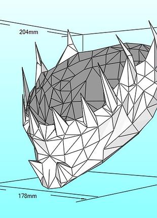 Шолом намордник helmet конструктор з картону паперкрафт papercraft ігровий персонаж пазл 3д фігура