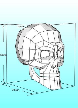 Paperkhan набор для создания 3d фигур череп голова паперкрафт papercraft подарок сувернир игрушка конструктор
