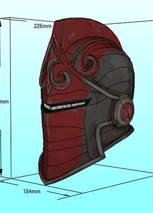 Шлем красного рыцаря red knight helmet fortnite конструктор из картона papercraft паперкрафт игровой персонаж